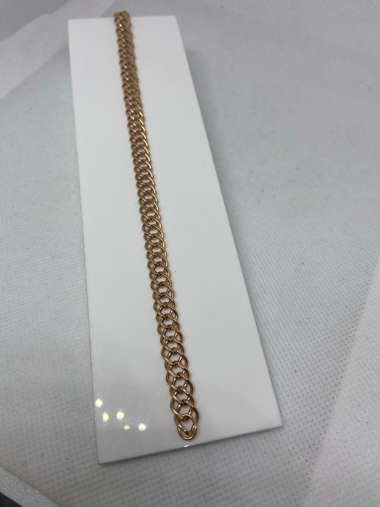 БРАСЛЕТ ПУСТОТЕЛЫЙ Ромб двойной Au 585