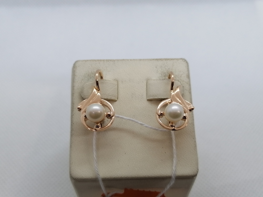 СКМ583 СЕРЬГИ С КАМНЕМ (Au 583)