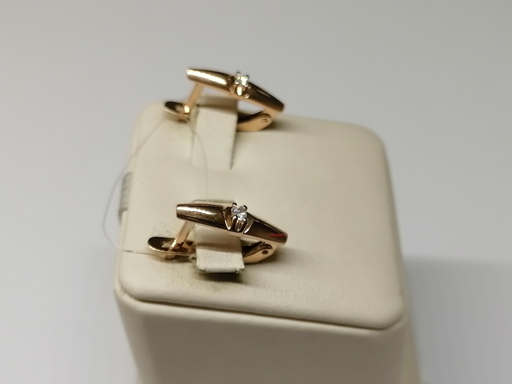 СЕРЬГИ С КАМНЕМ (Au 585)
