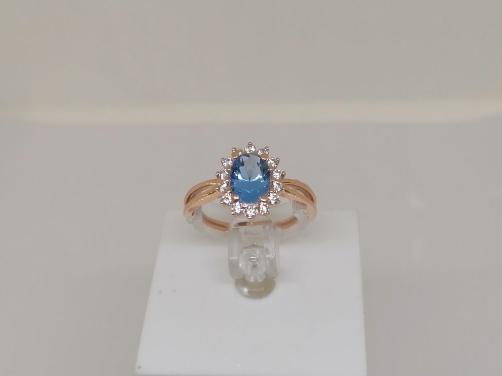 КОЛЬЦО С КАМНЯМИ (Au 585)