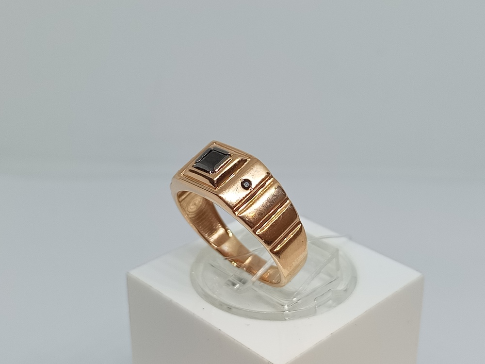 КОЛЬЦО ПЕЧАТКА с камнями (Au 585)