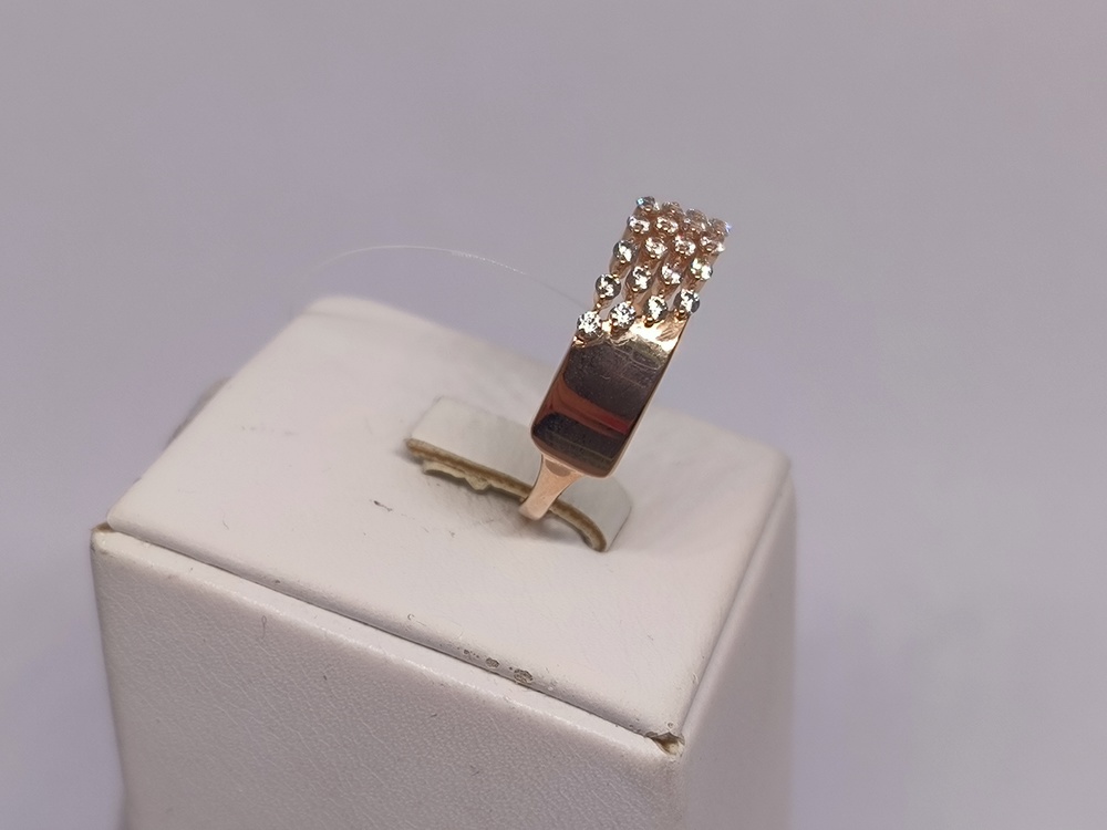 КОЛЬЦО С КАМНЯМИ (Au 585)