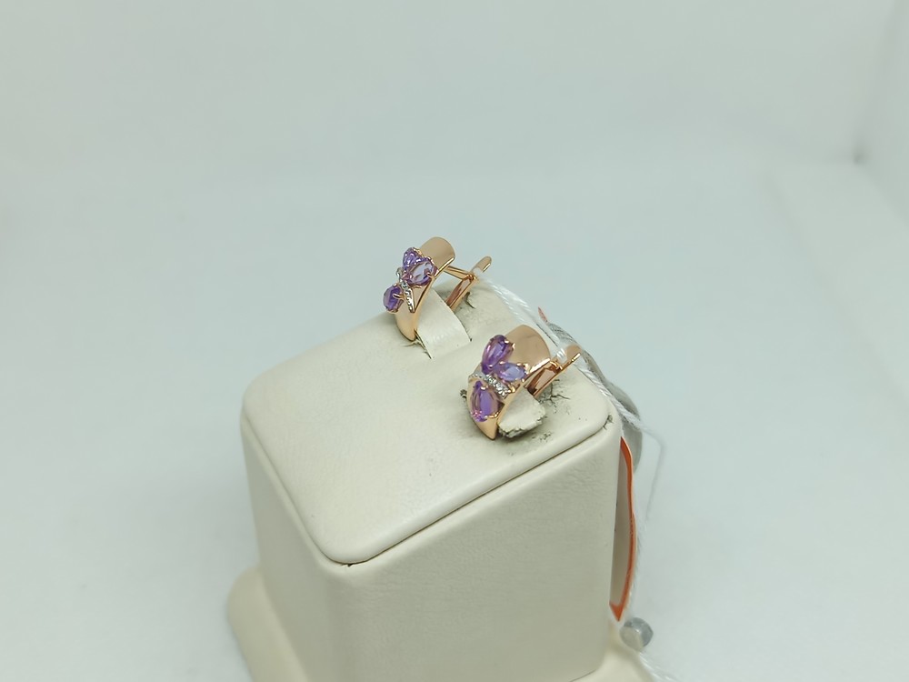 СЕРЬГИ С КАМНЯМИ (Au 585)