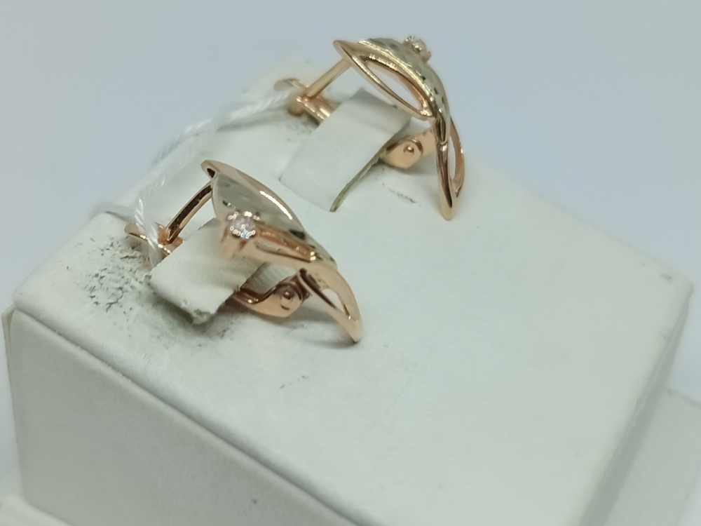 СЕРЬГИ С КАМНЕМ (Au 585)