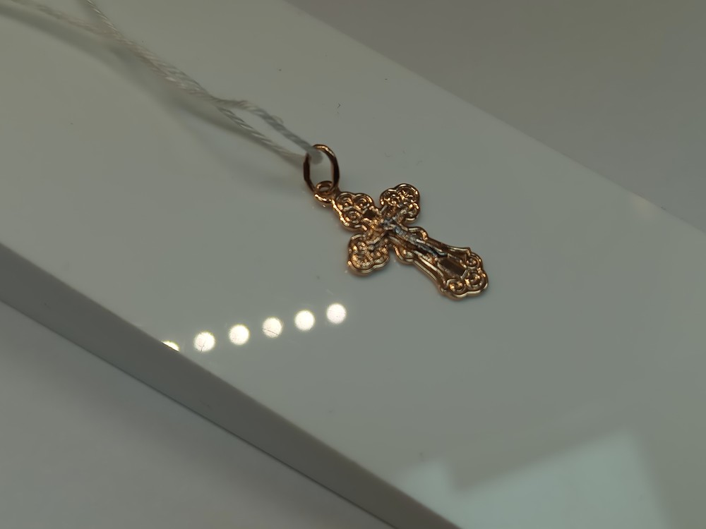 ПОДВЕСКА КРЕСТ БЕЗ КАМНЯ (Au 585)