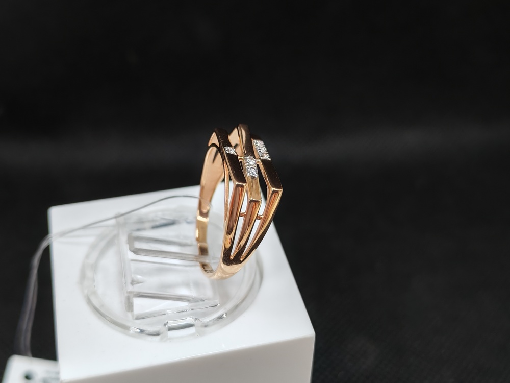 КОЛЬЦО С КАМНЯМИ (Au 585)