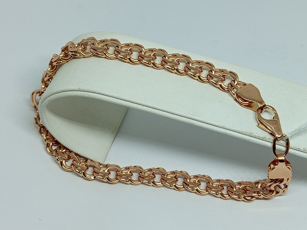 БЛБ585 БРАСЛЕТ ПОЛНОВЕСНЫЙ Бисмарк (Au 585)