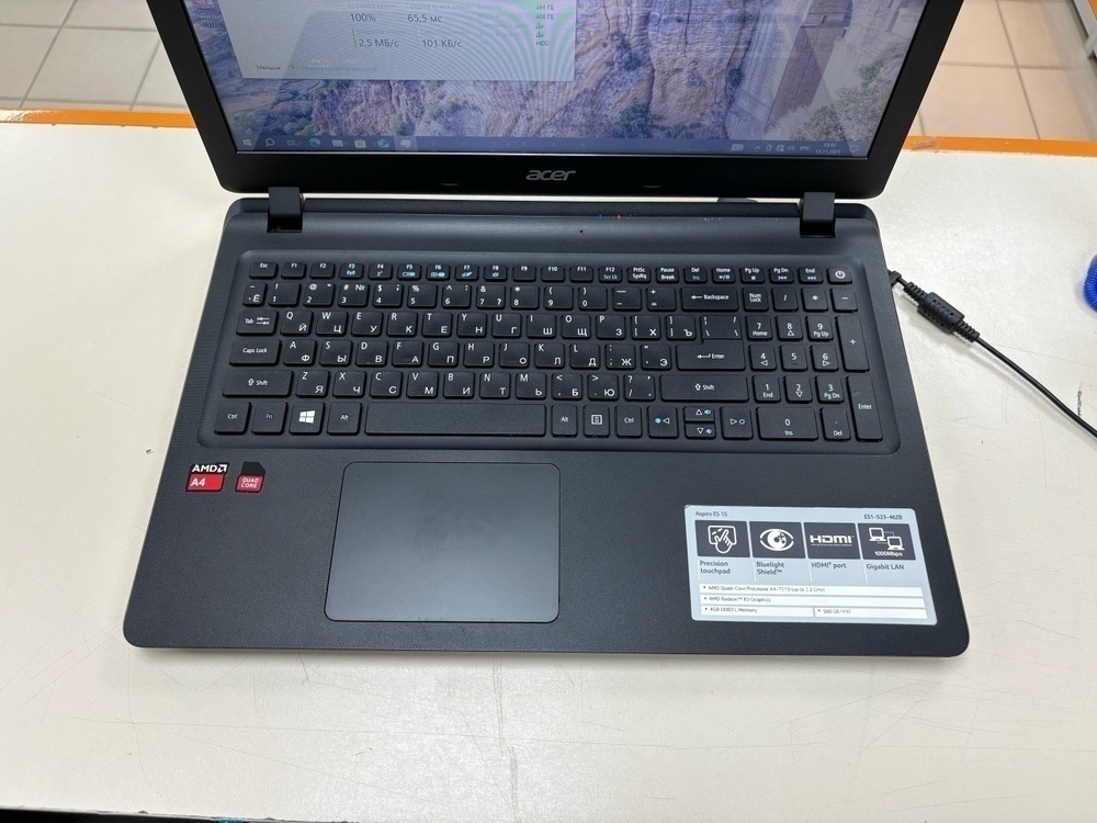 Ноутбук Acer Es 15; AMD, A4, A4-7210, AMD, Radeon R3 series, 4 Гб, Нет, 500 Гб