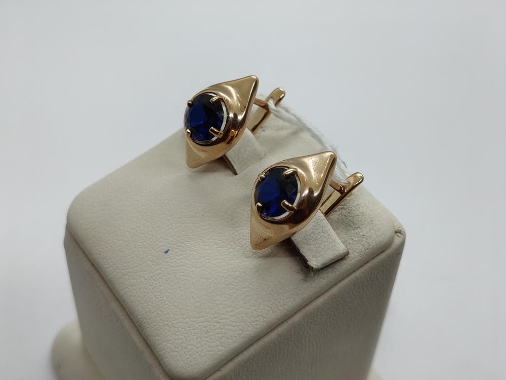 СЕРЬГИ С КАМНЕМ (Au 585)