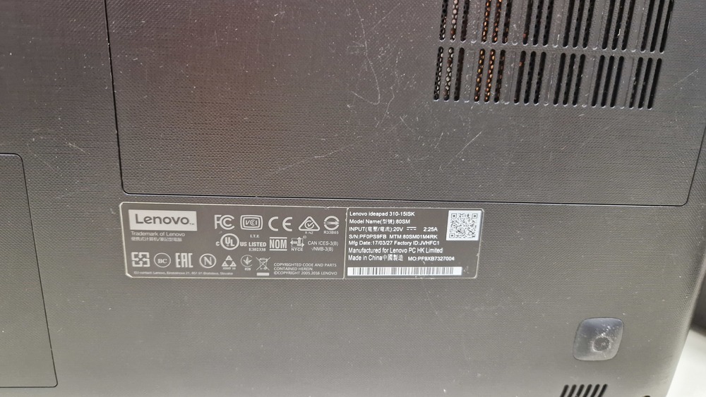 Ноутбук Lenovo ideapad 310; Core i3-6006U, HD Graphics, 4 Гб, 240 Гб, Нет