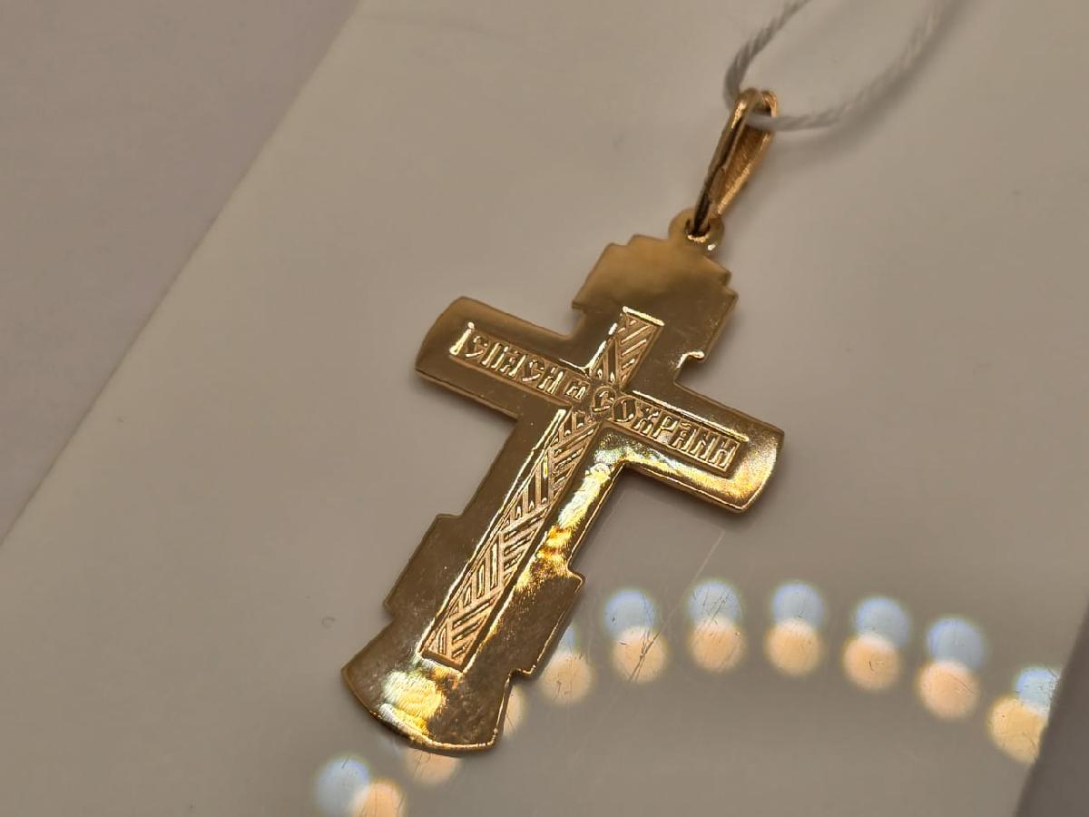 ПОДКБК585 ПОДВЕСКА КРЕСТ БЕЗ КАМНЯ (Au 585)