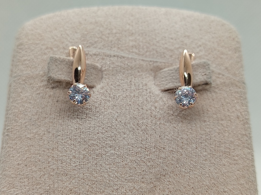 СЕРЬГИ С КАМНЕМ (Au 585)