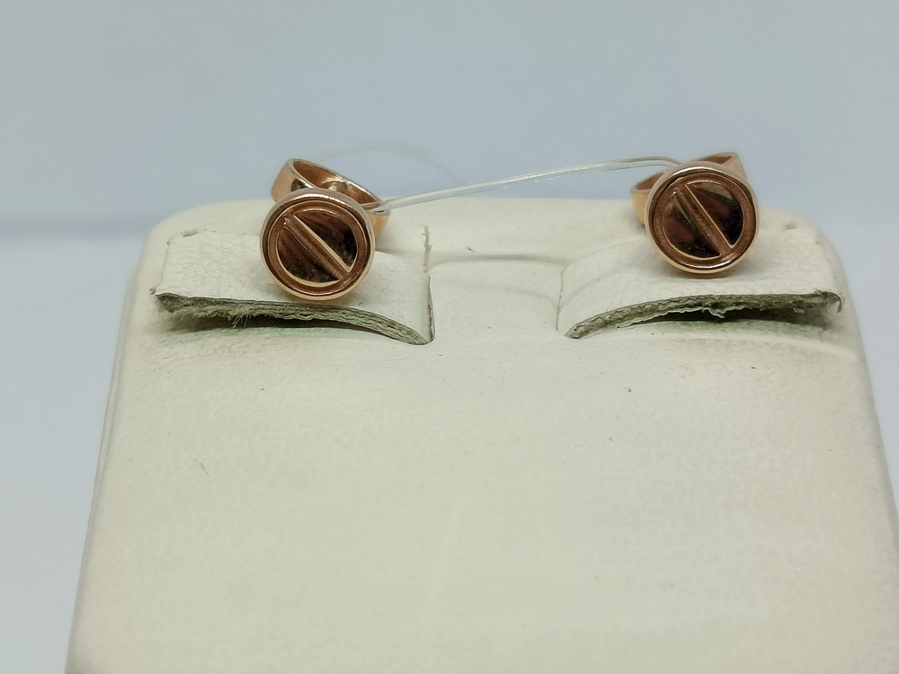 0200203 СЕРЬГИ ПУСЕТЫ без камня (Au 585)