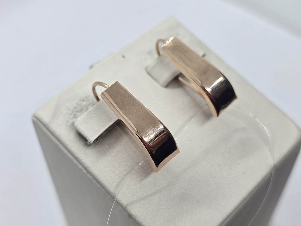 СЕРЬГИ ПЕТЕЛЬКА без камня (Au 585)