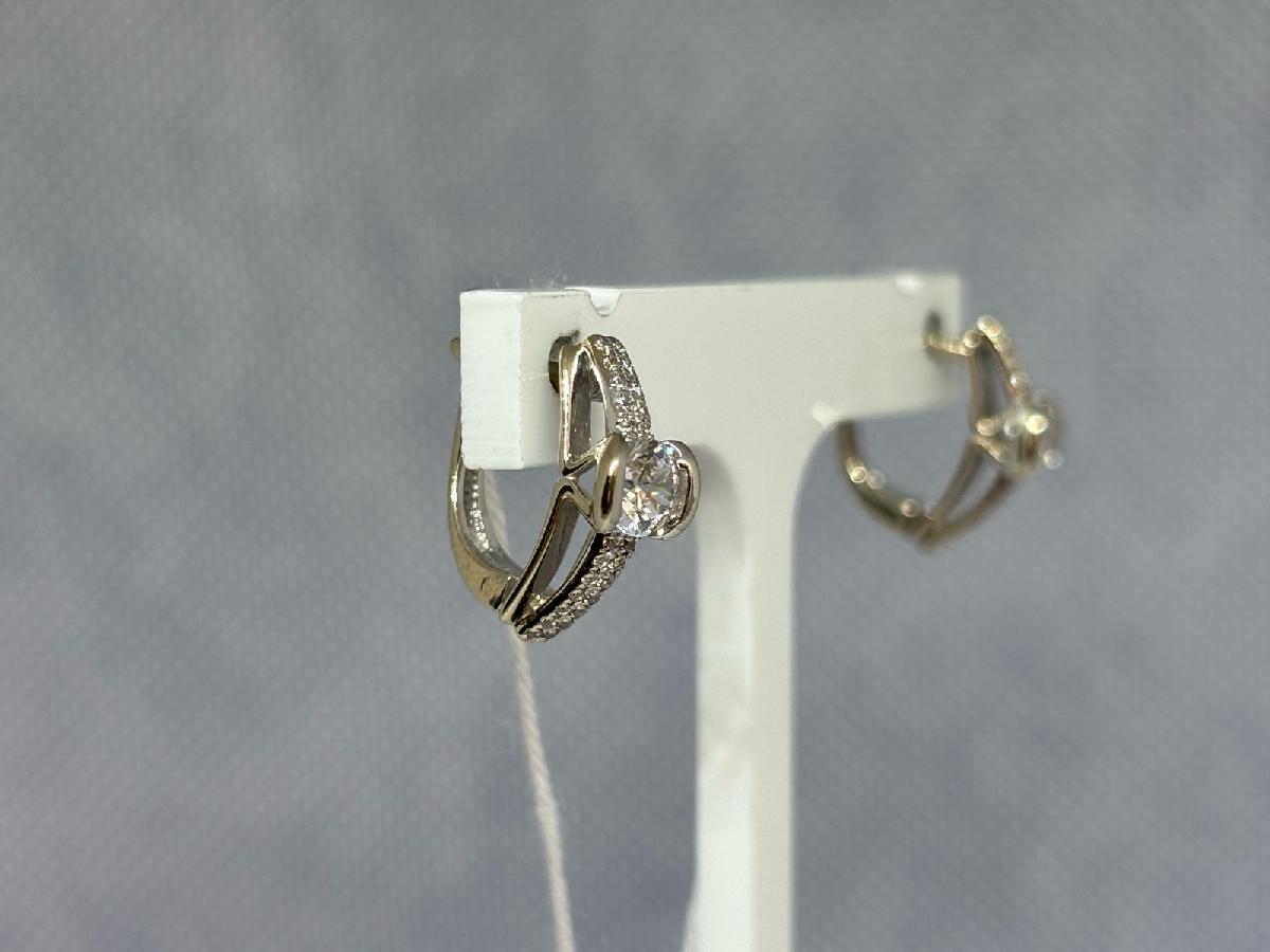 СКМИ585 СЕРЬГИ С КАМНЯМИ (Au 585)