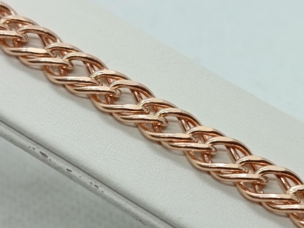 БРАСЛЕТ ПУСТОТЕЛЫЙ Ромб двойной (Au 585)