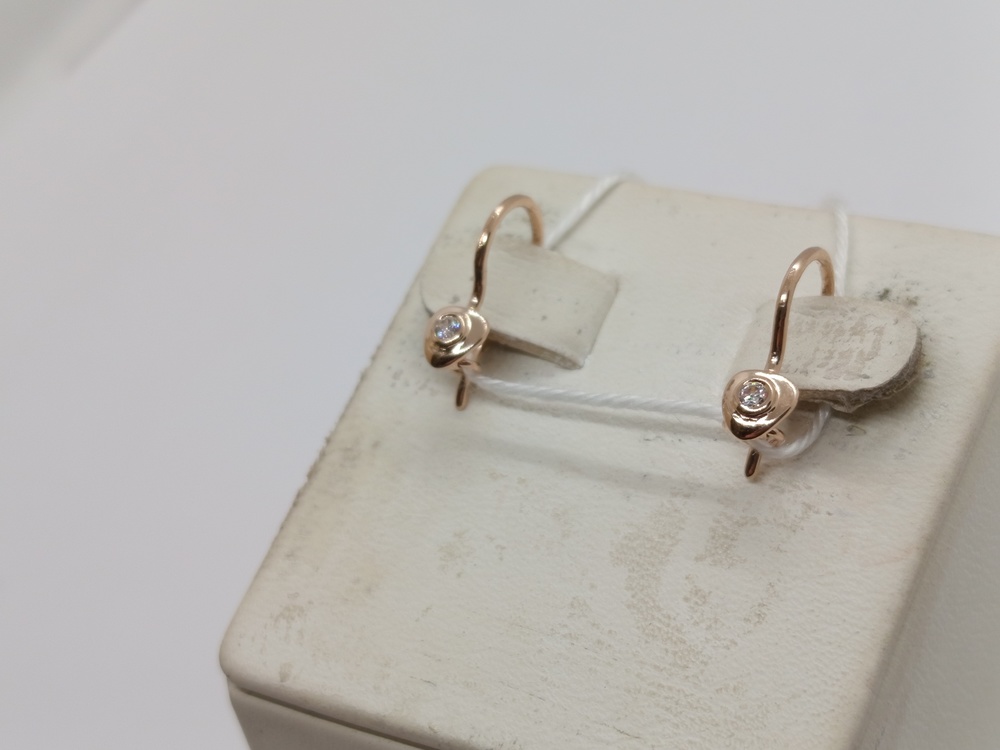 СЕРЬГИ С КАМНЕМ (Au 585)