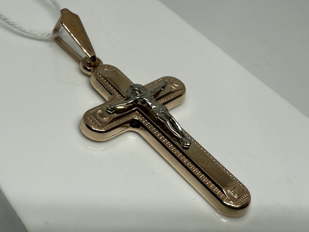 ПОДВЕСКА КРЕСТ БЕЗ КАМНЯ (Au 585)