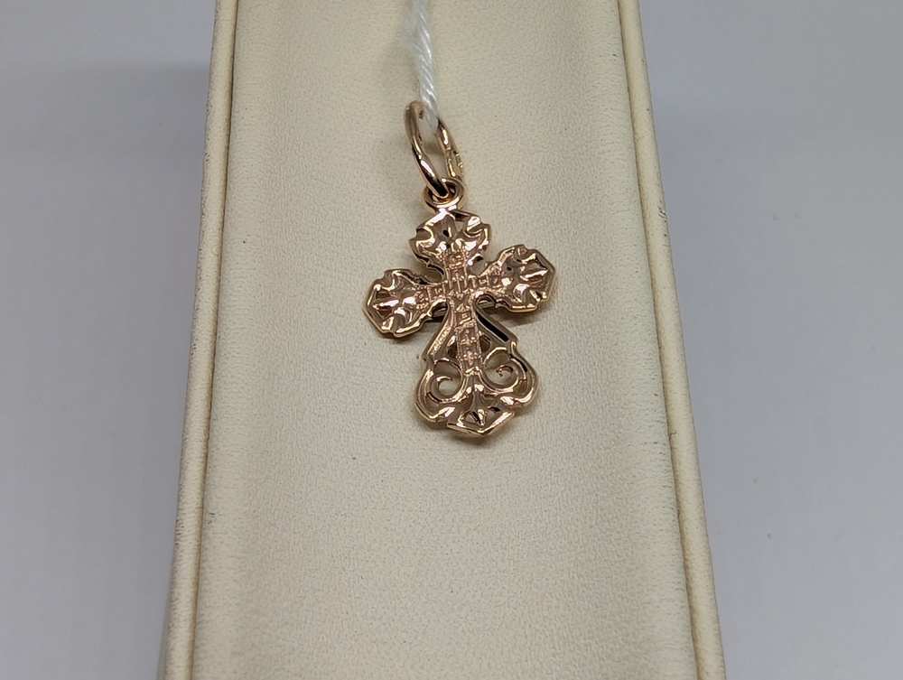 ПОДКБК585 ПОДВЕСКА КРЕСТ БЕЗ КАМНЯ (Au 585)