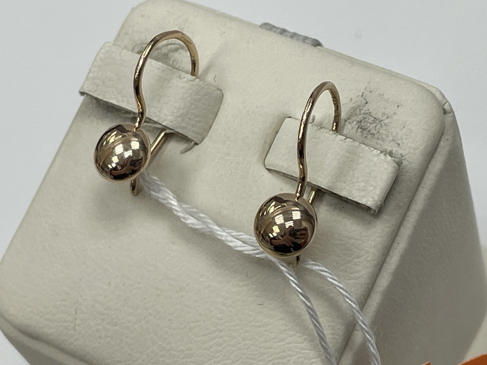 СБКМ583 СЕРЬГИ БЕЗ КАМНЯ (Au 583)