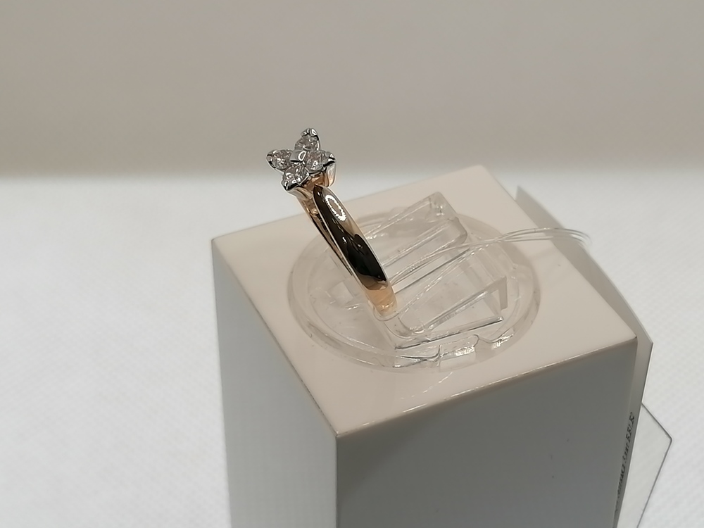 КОЛЬЦО С КАМНЯМИ (Au 585)