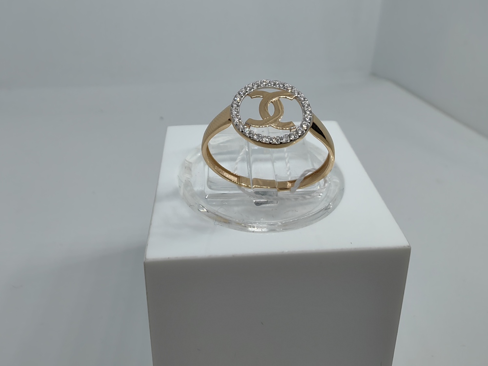 КОЛЬЦО С КАМНЯМИ (Au 585)