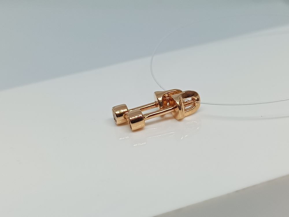 СЕРЬГИ ПУСЕТЫ с камнем (Au 585)