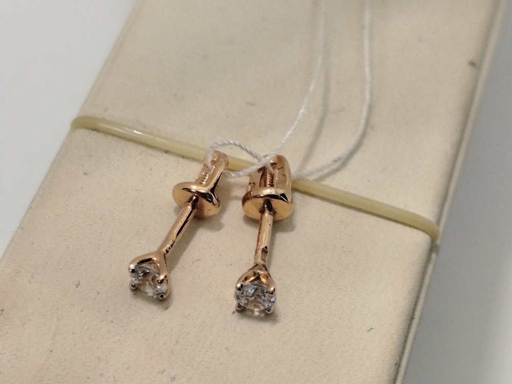 СПУС585 СЕРЬГИ ПУСЕТЫ (Au 585)