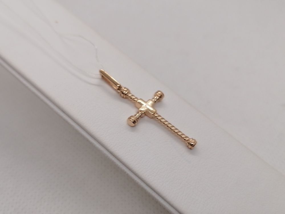 ПОДВЕСКА КРЕСТ без камня (Au 585)