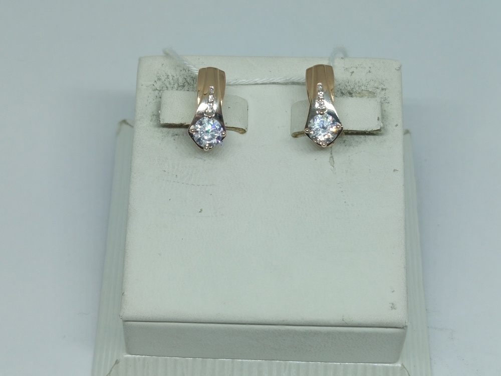 СКМИ585 СЕРЬГИ С КАМНЯМИ (Au 585)