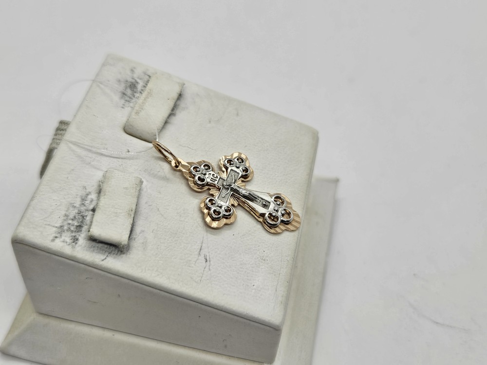 ПОДВЕСКА КРЕСТ без камня (Au 585)