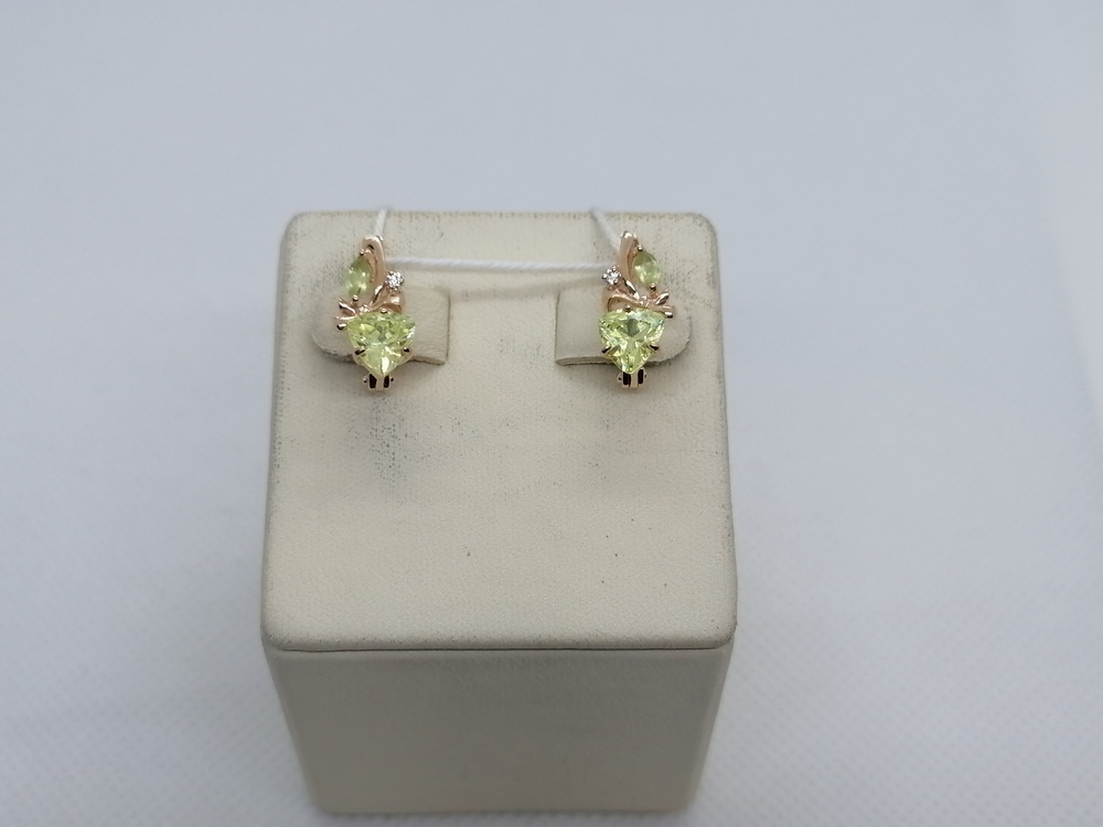 СКМИ585 СЕРЬГИ С КАМНЯМИ (Au 585)