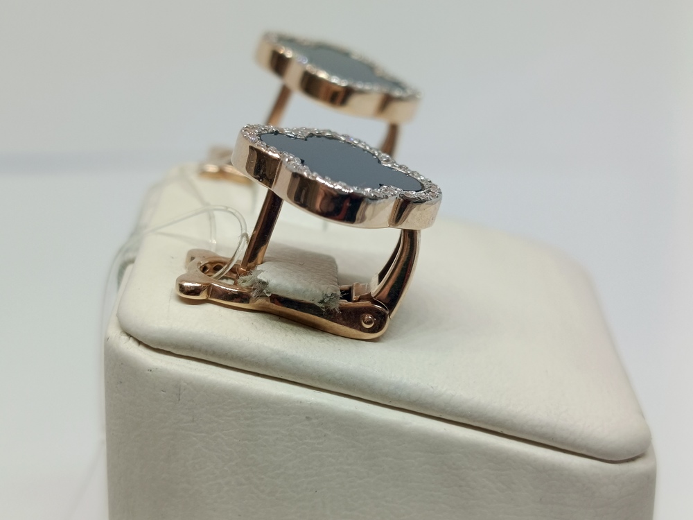 120362 СЕРЬГИ С КАМНЯМИ (Au 585)