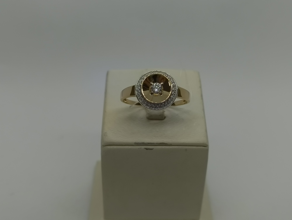 КОЛЬЦО С КАМНЯМИ (Au 585)