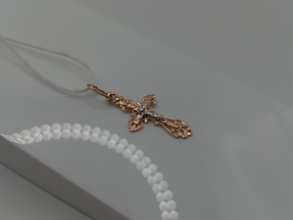 ПОДКБК585 ПОДВЕСКА КРЕСТ БЕЗ КАМНЯ (Au 585)