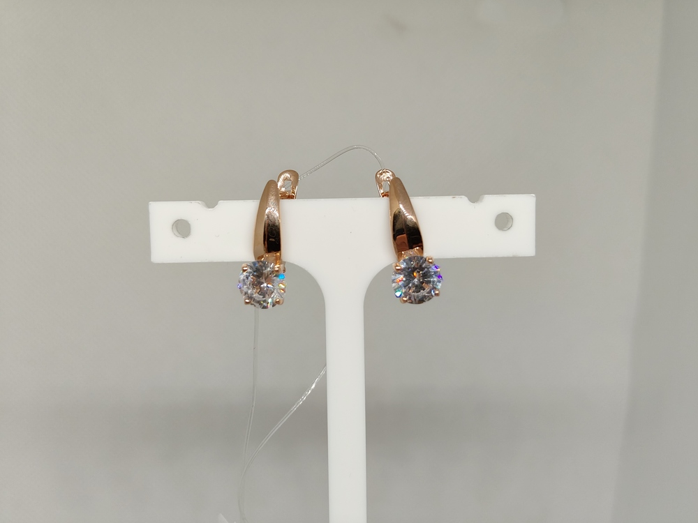 СЕРЬГИ С КАМНЕМ (Au 585)