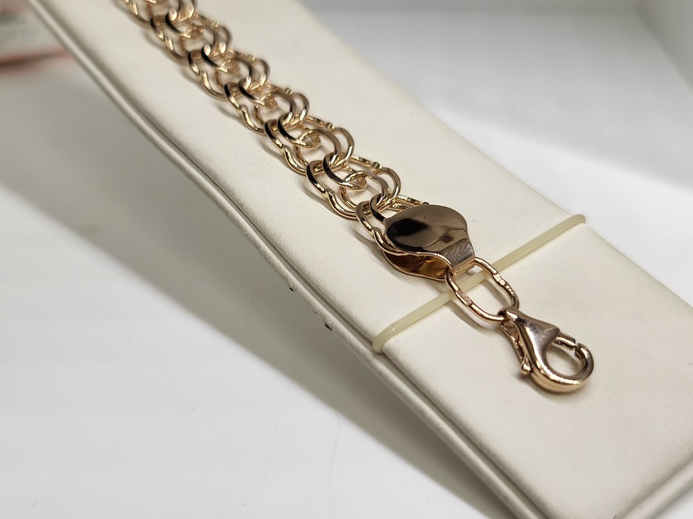 БЛБ585 БРАСЛЕТ ПОЛНОВЕСНЫЙ Бисмарк (Au 585)