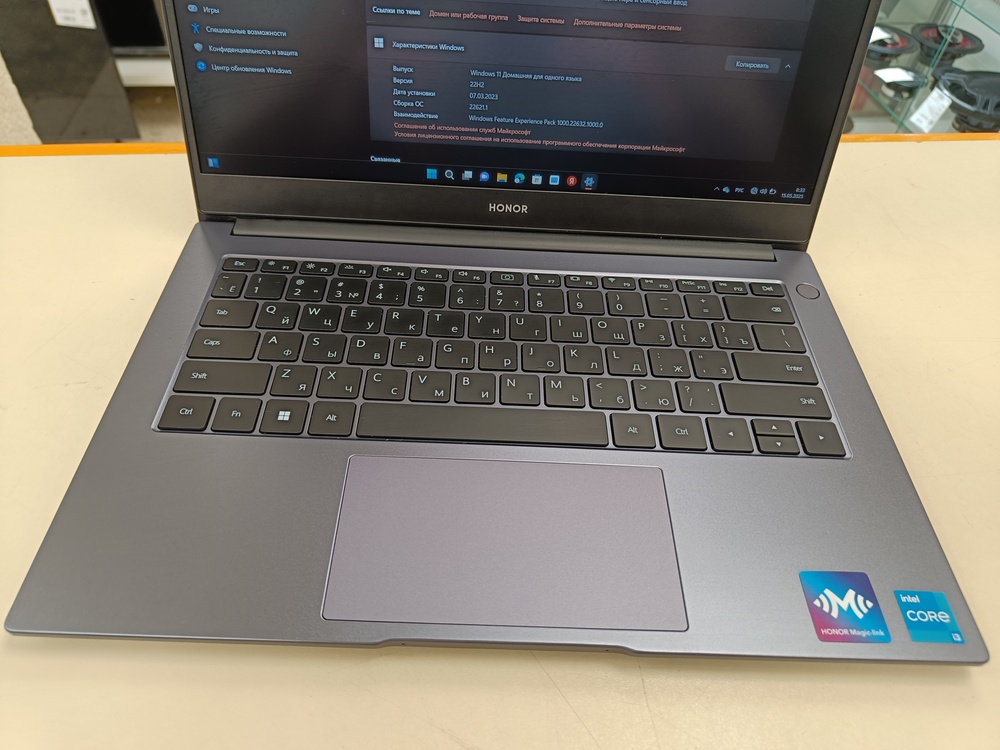 Ноутбук Honor X14; I3-1115G4, HD Graphics, 8 Гб, 256 Гб, Нет