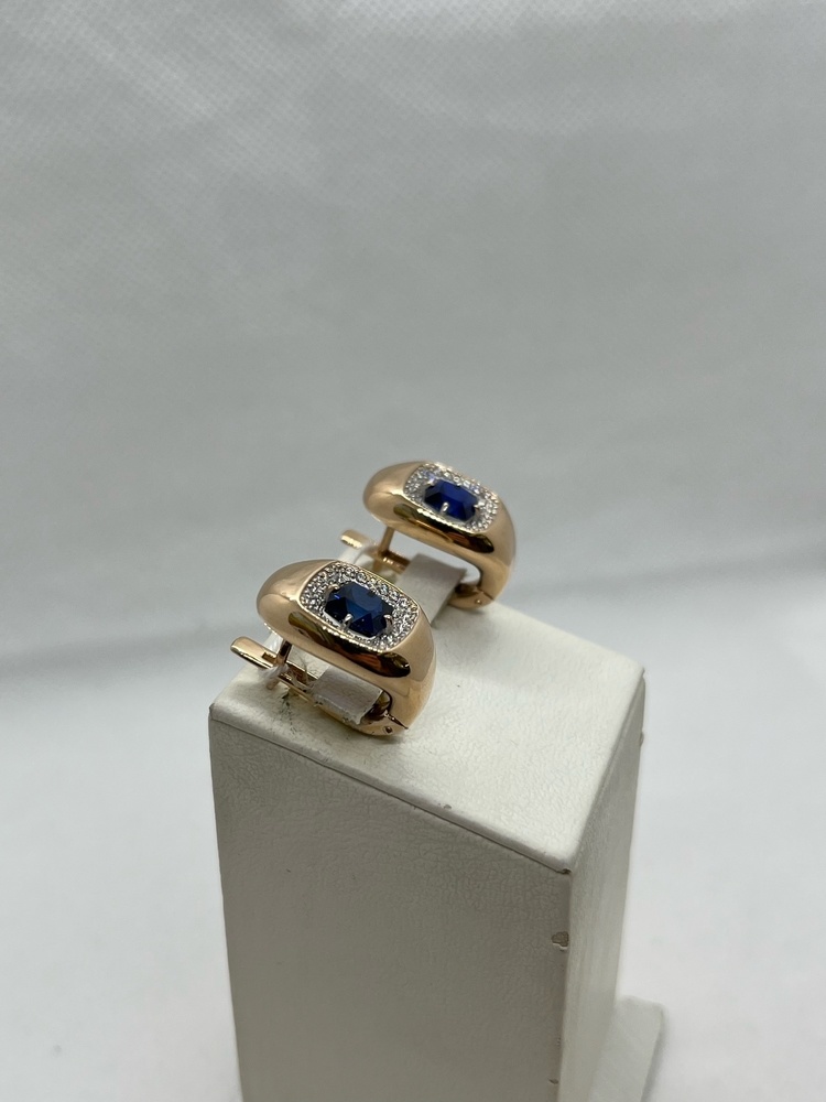 СКМИ585 СЕРЬГИ С КАМНЯМИ (Au 585)