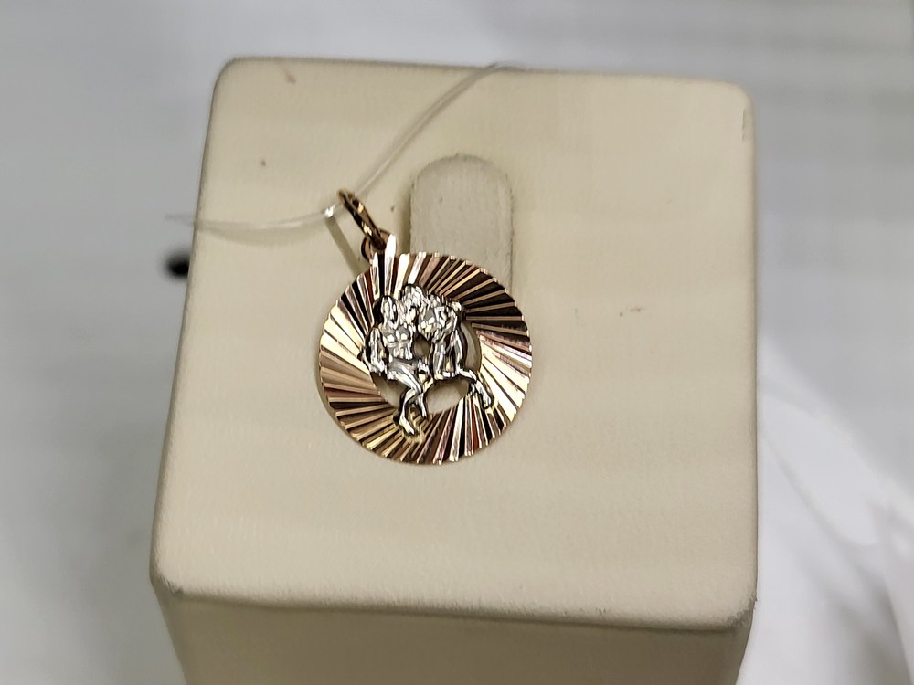 ПОДВЕСКА ЗНАК ЗОДИАКА БЛИЗНЕЦЫ (Au 585)