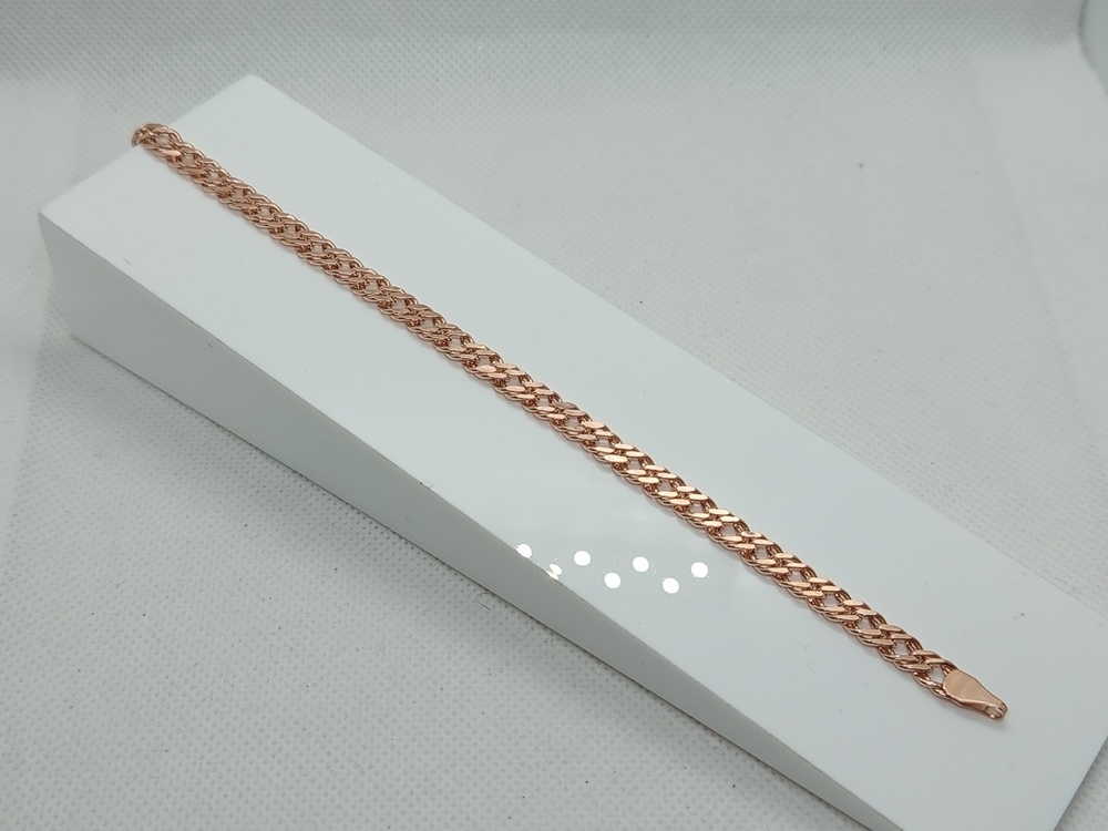 611109025 БРАСЛЕТ ПУСТОТЕЛЫЙ Ромб двойной (Au 585)