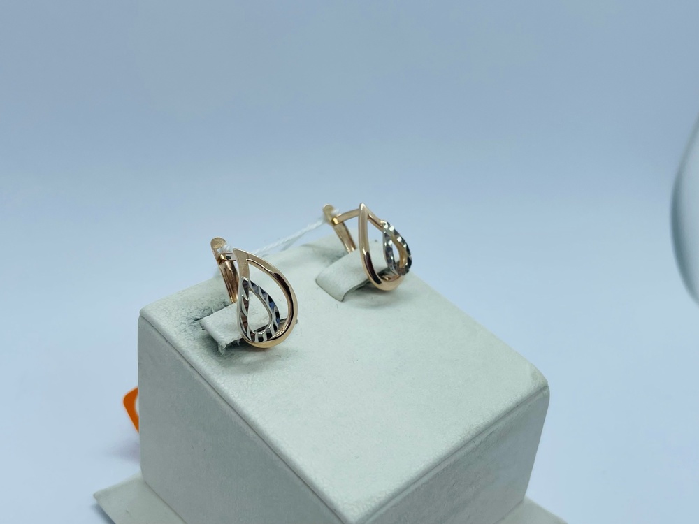 СБКМ585 СЕРЬГИ БЕЗ КАМНЯ (Au 585)