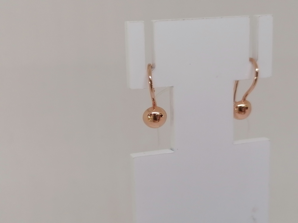 020020 СЕРЬГИ С ПЕТЕЛЬКОЙ (Au 585)