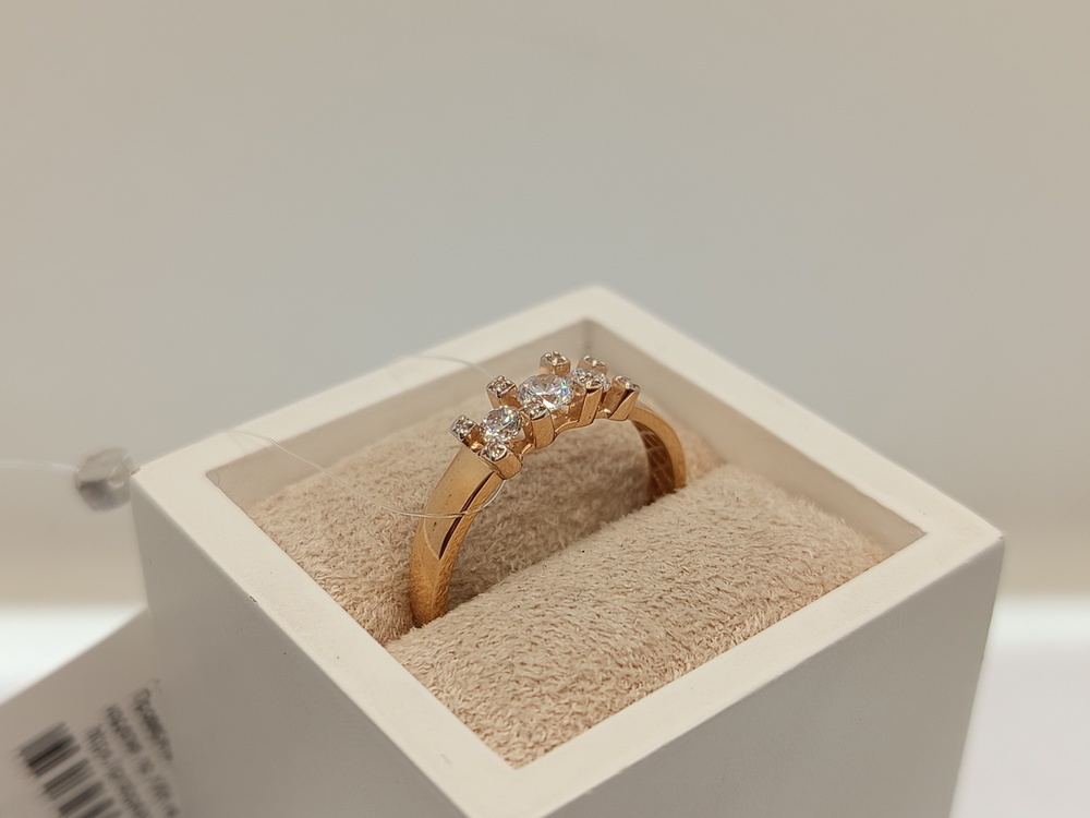 КОЛЬЦО С КАМНЯМИ (Au 585)