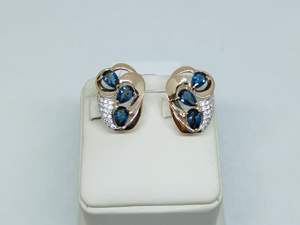 СЕРЬГИ С КАМНЯМИ (Au 585)