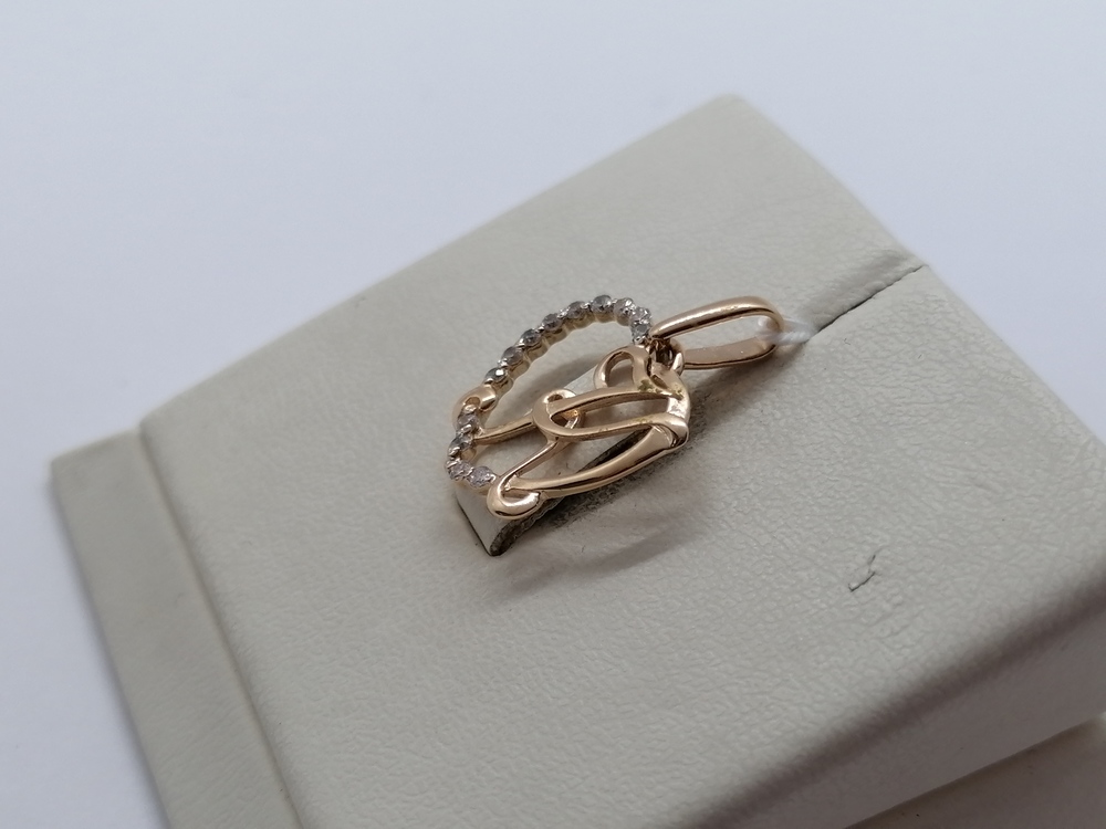 ПОД585 ПОДВЕСКА БУКВА К (Au 585)