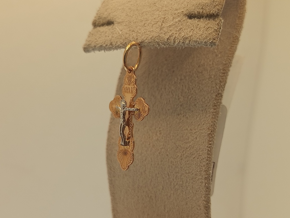 ПОДВЕСКА КРЕСТ без камня (Au 585)