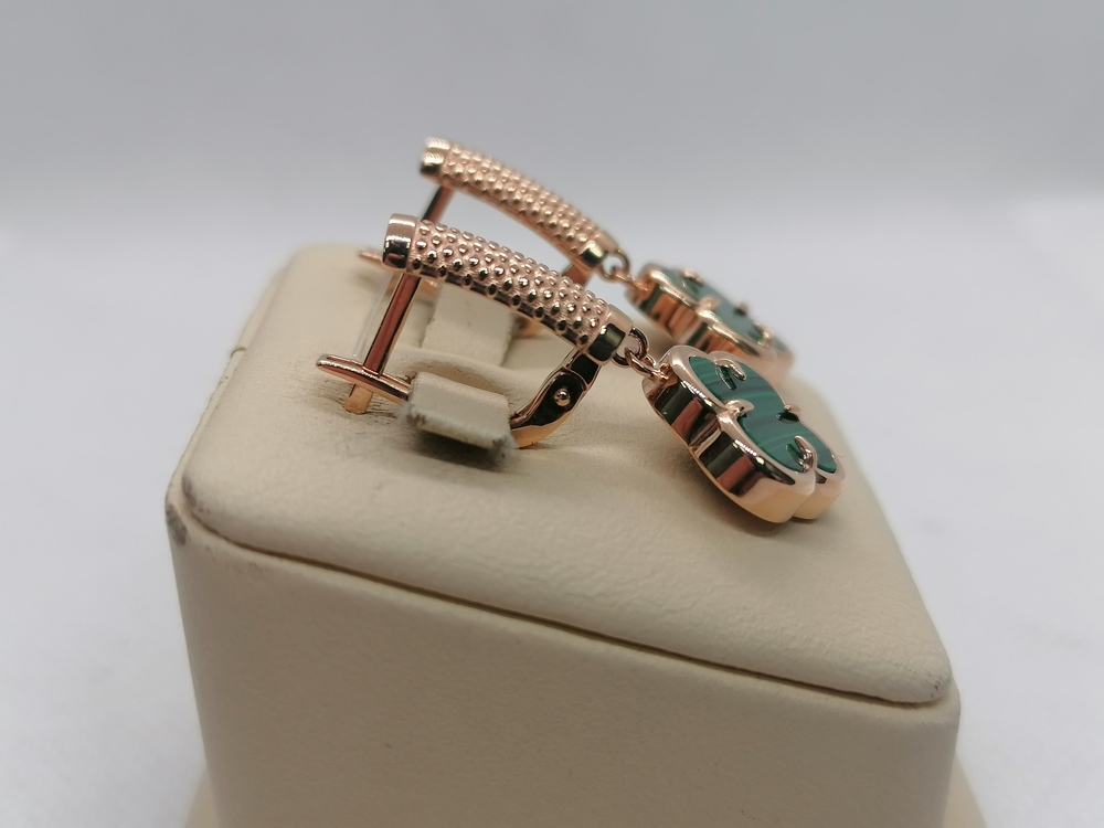 СЕРЬГИ С КАМНЕМ (Au 585)