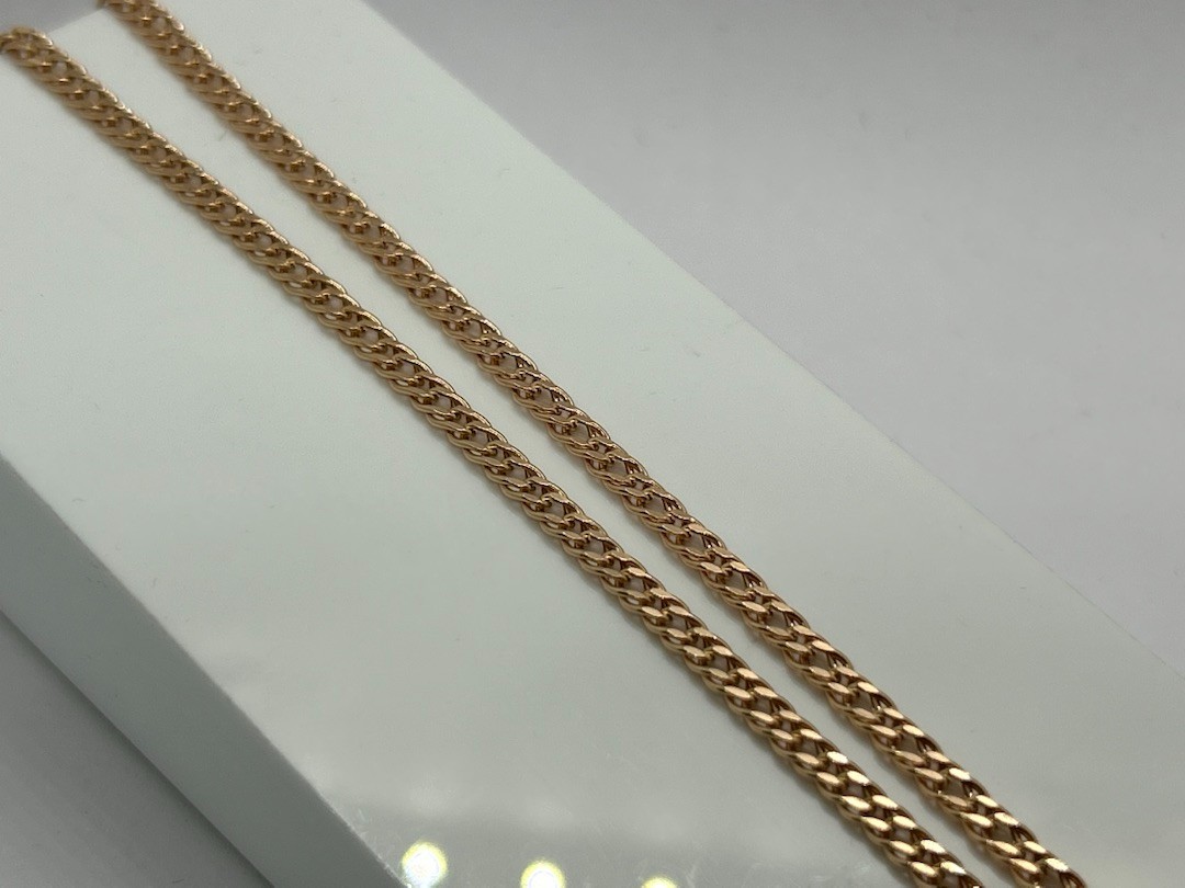 ЦЕПЬ ПУСТОТЕЛАЯ Ромб двойной (Au 585)