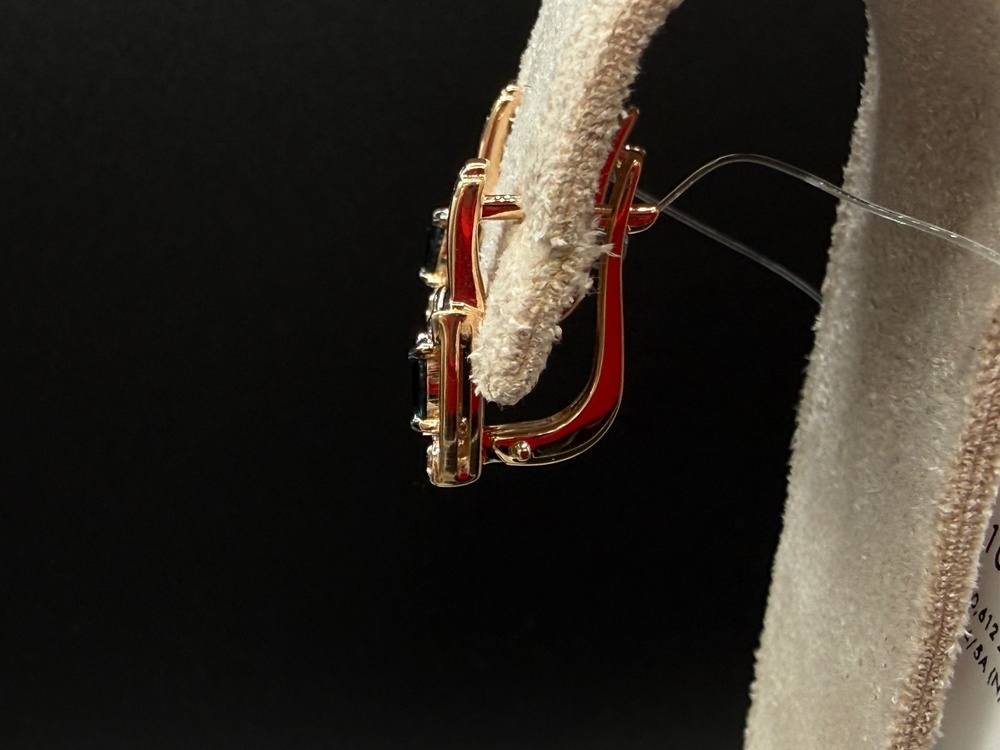 СЕРЬГИ Бриллиант, сапфир (Au 585)